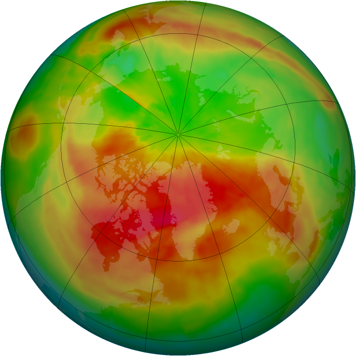 Arctic ozone map for 23 March 2014